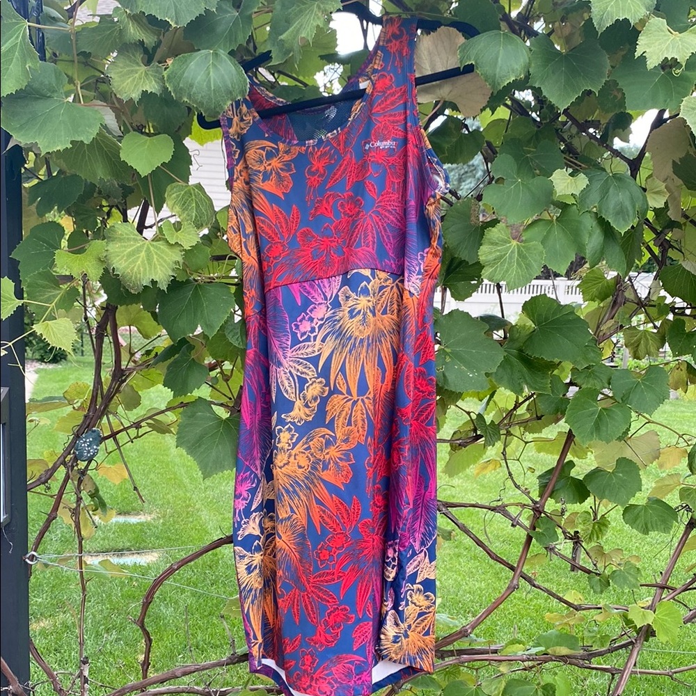 Columbia PFG sz large Freezer tropical print dress - Picture 4 of 9